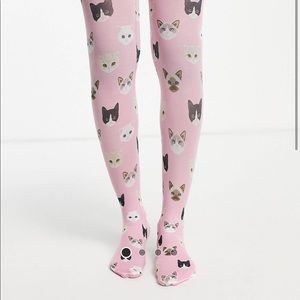 ASOS Pink Cat Design Tights